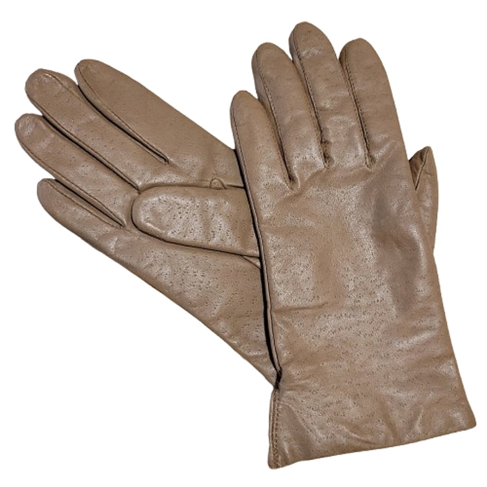 Women's light brown genuine leather Gloves with acrylic lining size 7 NWOT